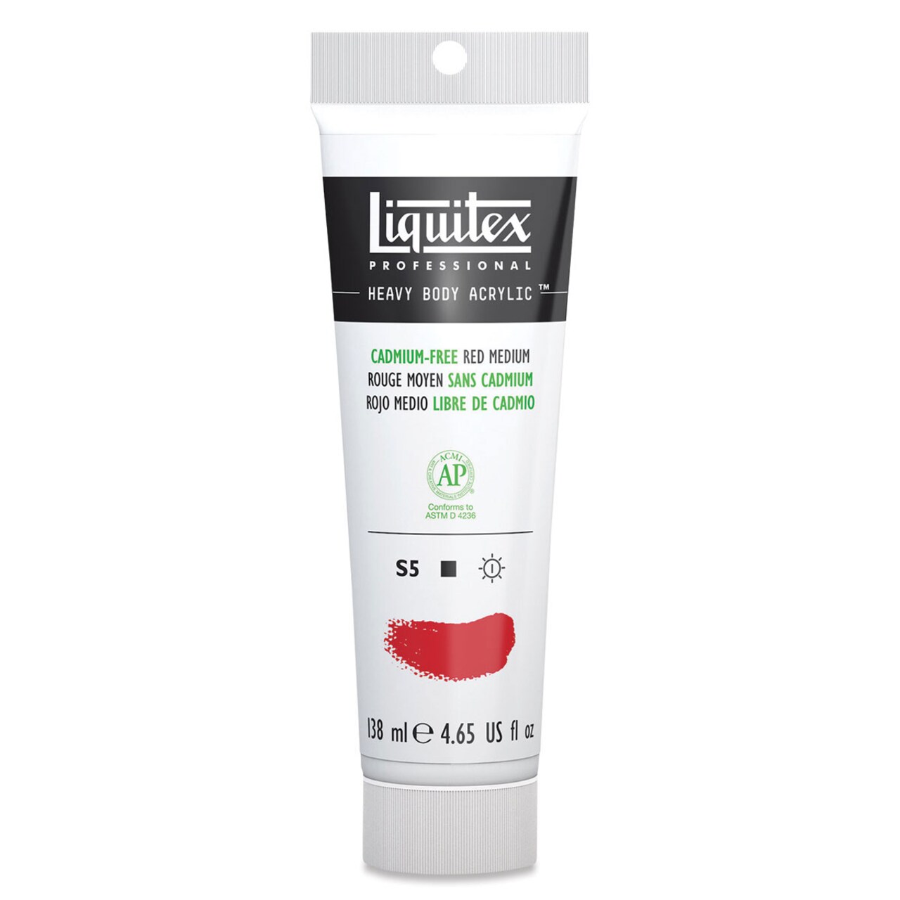 Liquitex Heavy Body Artist Acrylics - Cadmium-Free Red Medium, 4.65 oz